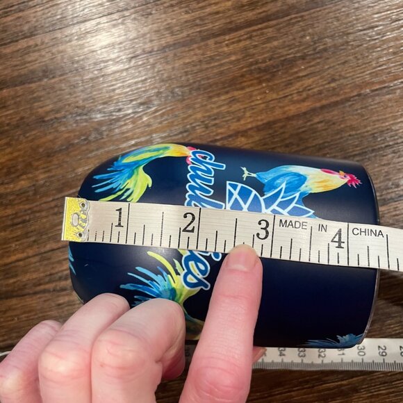 Chubbies The Fowl Plays Tumbler Lid Wine Insulated Navy Roosters - Picture 8 of 8